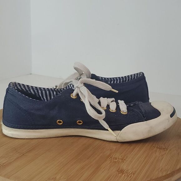 Converse Jack Purcell Classic Canvas Sneaker Blue Women's Size 7 - Picture 8 of 12